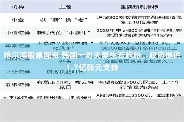 哈尔滨股票配资 韩国一对夫妻生五胞胎，政府提供1.7亿韩元支持